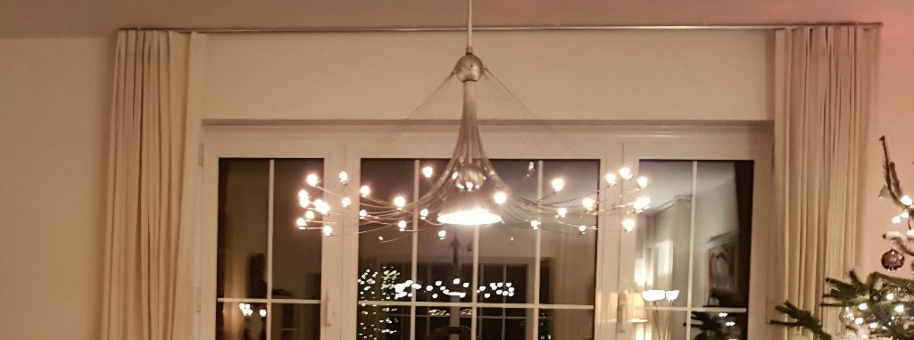 Sfeervolle verlichting - 2 "lusters" eetkamer en salon, Ophalen, Gebruikt, Overige stijlen, Metaal