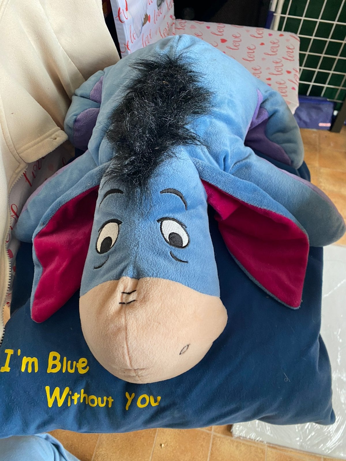 grote eeyore op kussen, Ophalen, Zo goed als nieuw