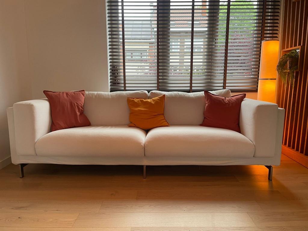 Canapé blanc Ikea, Huis en Inrichting, Ophalen, 250 tot 300 cm, Gebruikt, Driepersoons