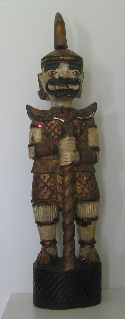 Antieke wachter in hout  -  4069, Ophalen, Overige onderwerpen, 50 - 100 cm, Beeld