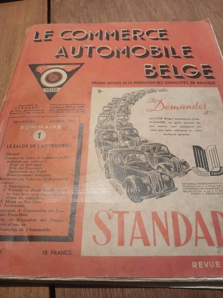 Commerce automobile belge, Livres, Enlèvement ou Envoi