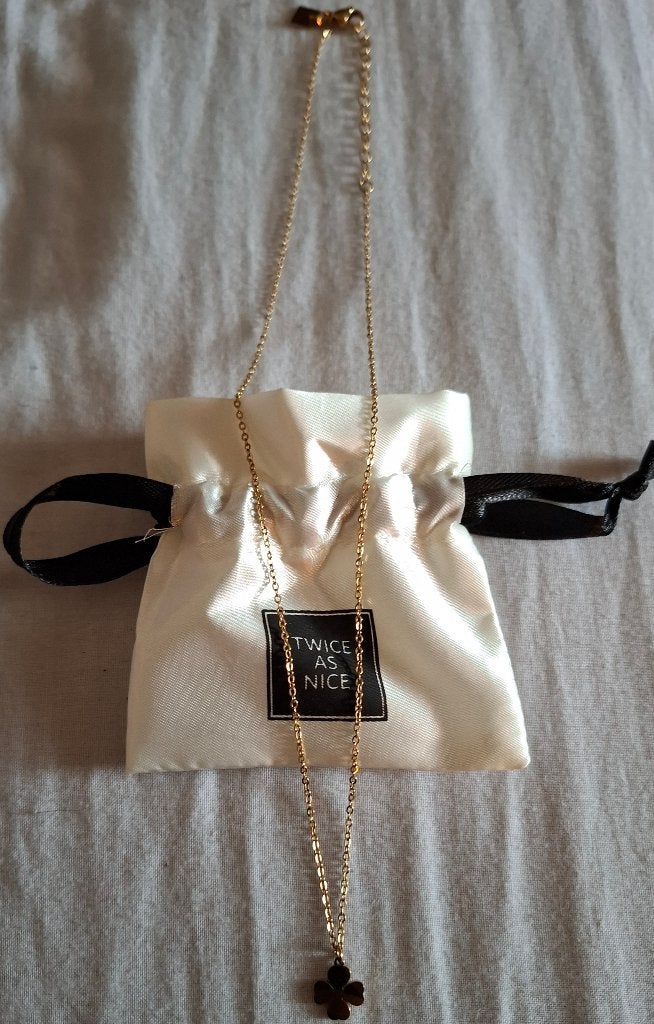 Collier en or plus beau en forme de trèfle à quatre feuilles, Or, Comme neuf, Enlèvement, Réglable