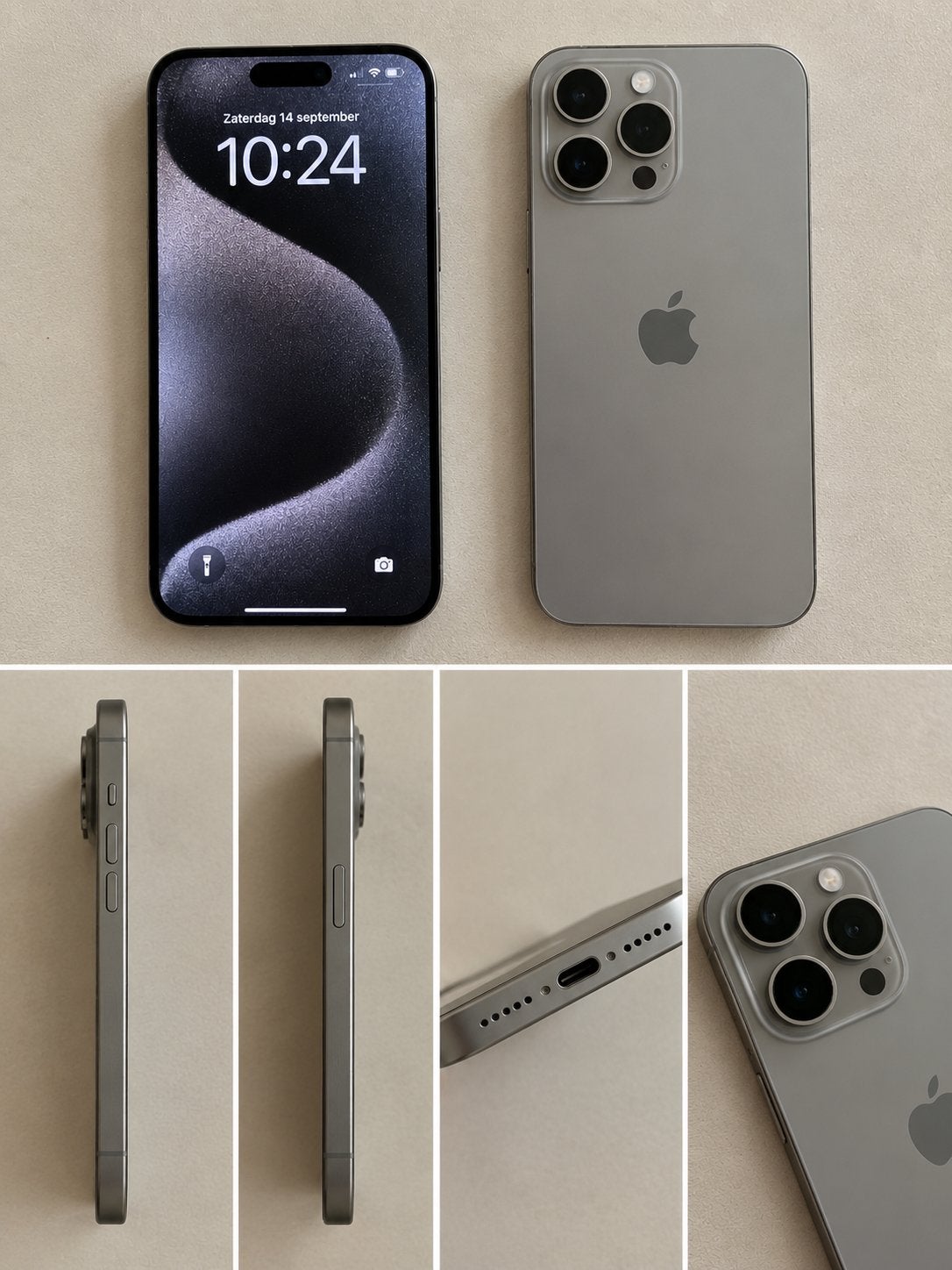 iPhone 15 PRO MAX 256 GB Titanium grijs, 256 GB, Gris, IPhone 15 Pro Max, Comme neuf