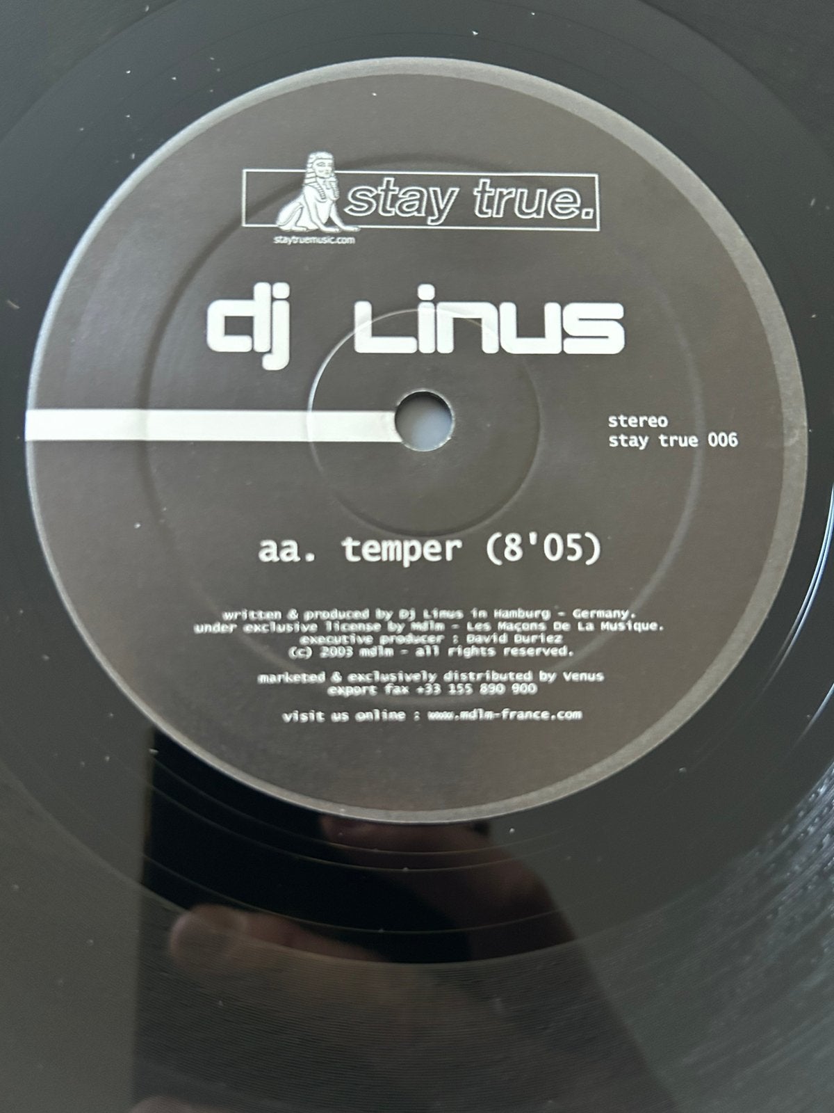 DJ LINUS - TEMPER, Ophalen of Verzenden, Zo goed als nieuw