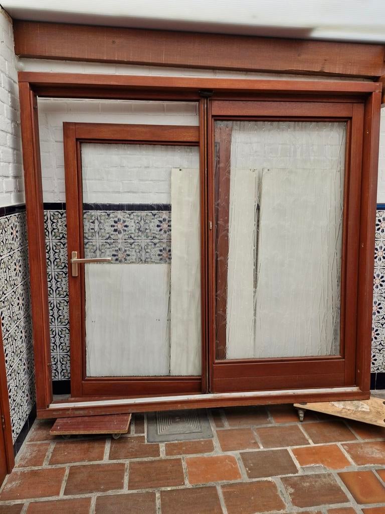 Porte intérieure coulissante avec verre décoratif. Très bon, Bricolage & Construction, Enlèvement