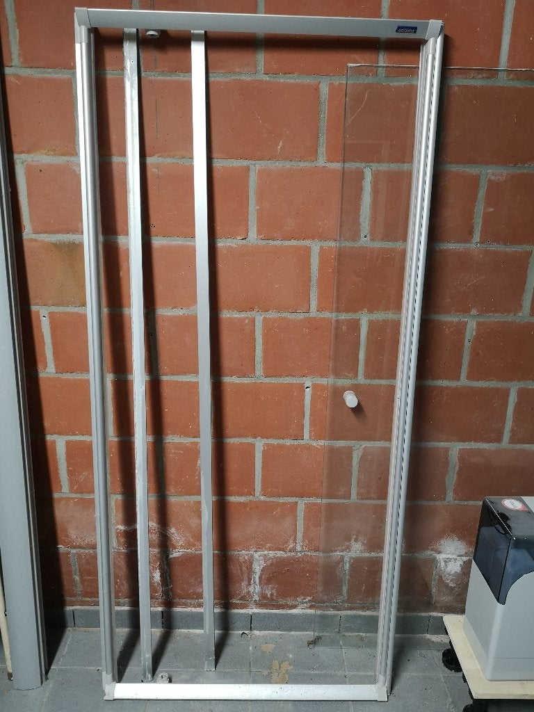 Porte douche avec encadrement, Doe-het-zelf en Bouw, Sanitair, Ophalen, Gebruikt, Glas, Douche
