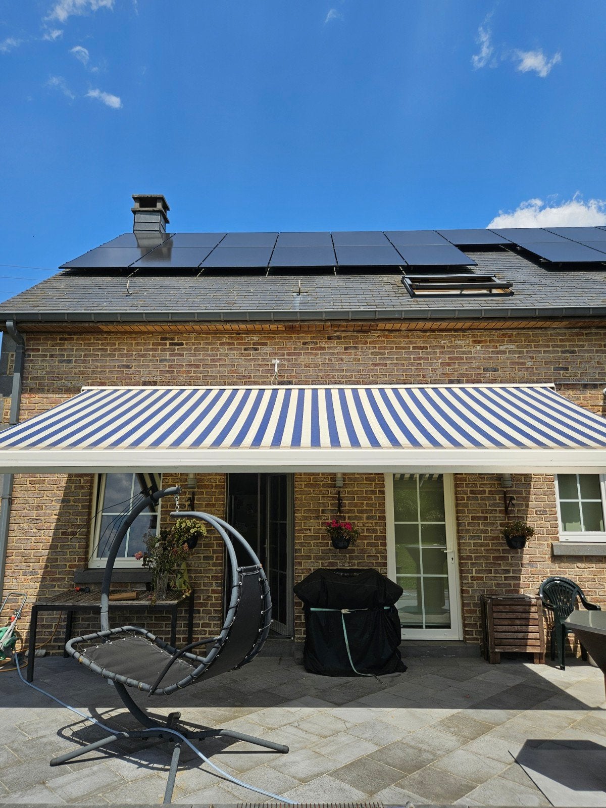 Elektrisch zonnescherm 6 meter, Ophalen, Elektrisch