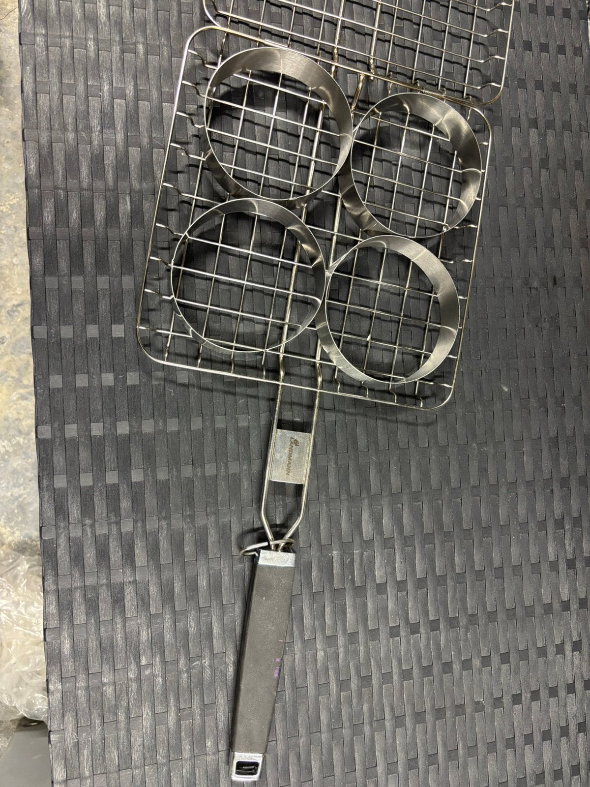 Landmann Pure Hamburger grillklem rvs bbq, Overige typen, Zilver, Ophalen of Verzenden, Zo goed als nieuw