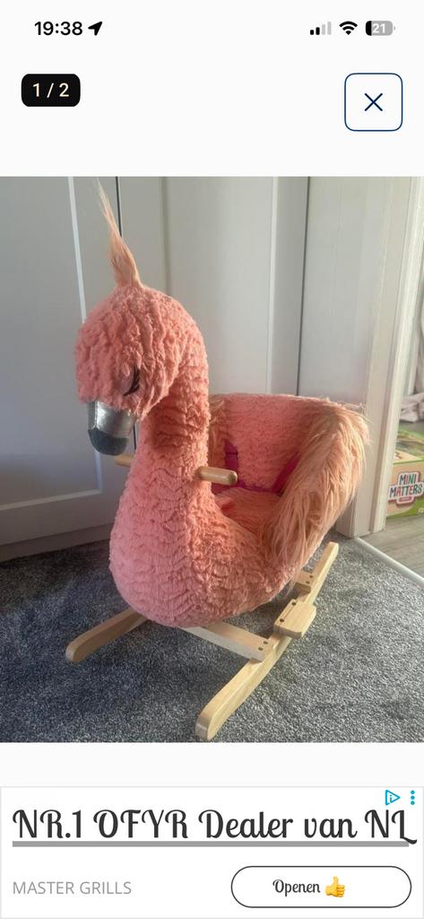 Schommelstoel flamingo, Enlèvement, Comme neuf