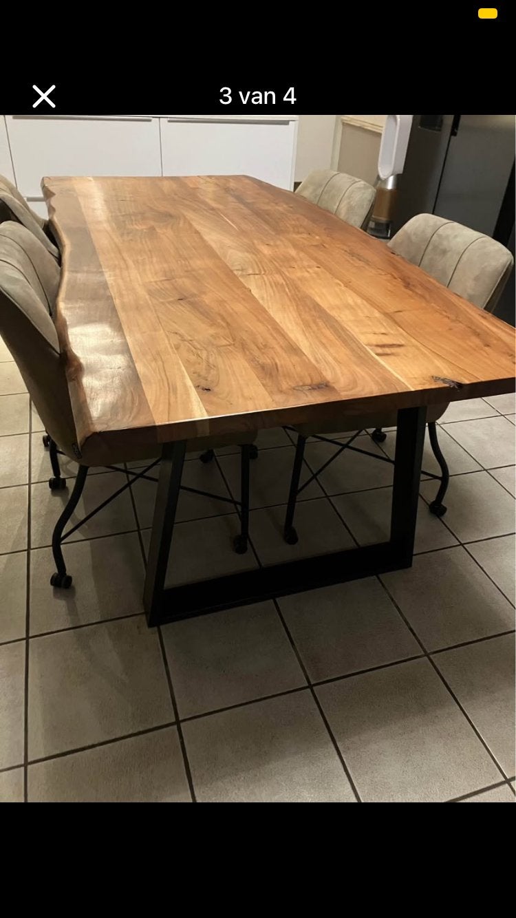 Acacia Tafel, Huis en Inrichting, Tafels | Eettafels, Ophalen, Gebruikt