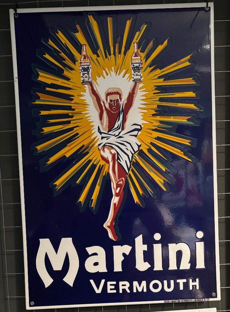emaille reclamebord martini, Verzamelen, Ophalen of Verzenden, Nieuw, Reclamebord