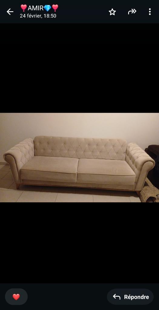 Fauteuil clic clac, 100 cm, Beige, Comme neuf, Enlèvement