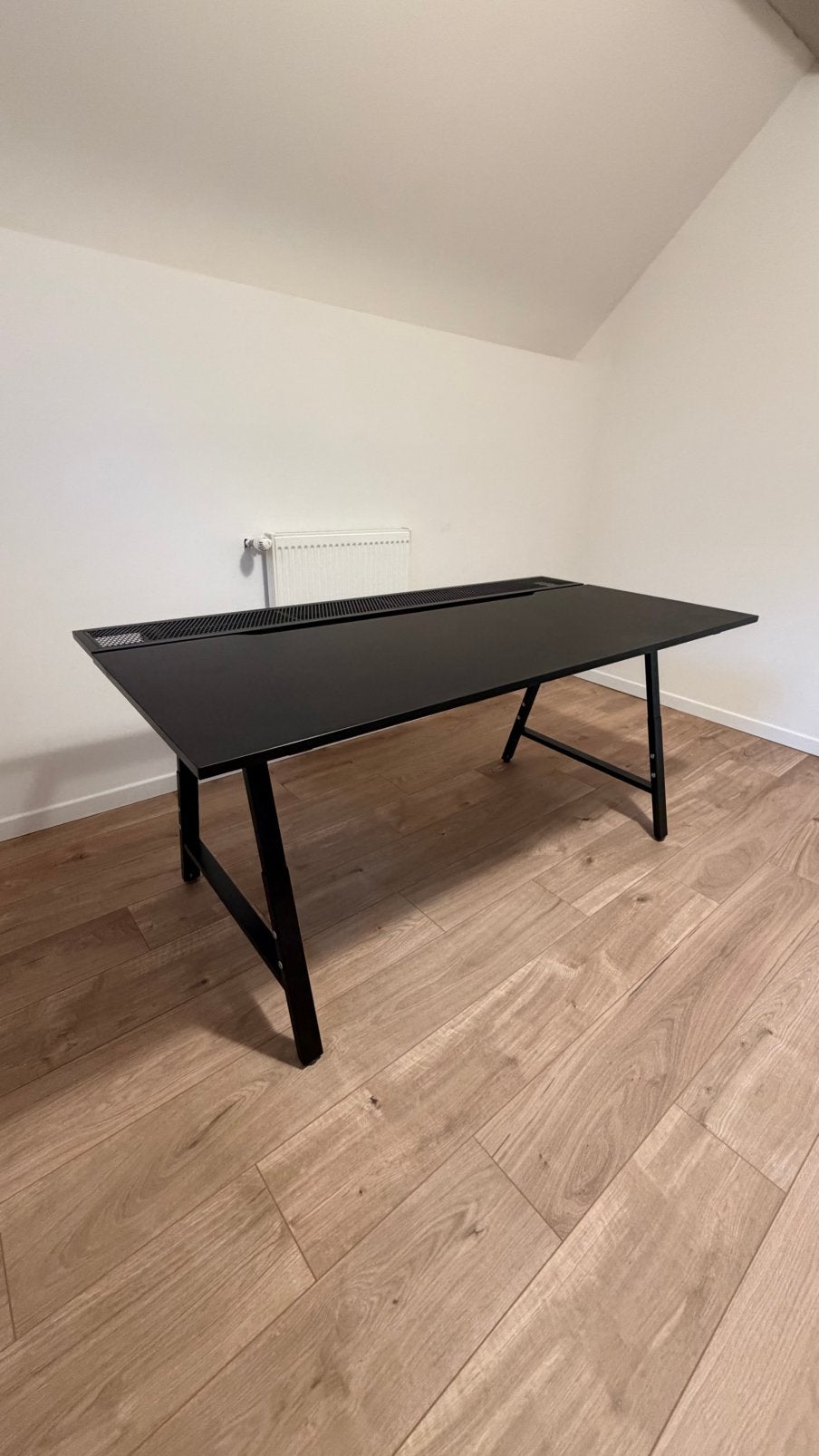 Grand bureau hauteur réglable Ikea Utespelare métal 160x80cm, Maison & Meubles, Bureaux, Comme neuf, IKEA, Métal, Noir, Enlèvement