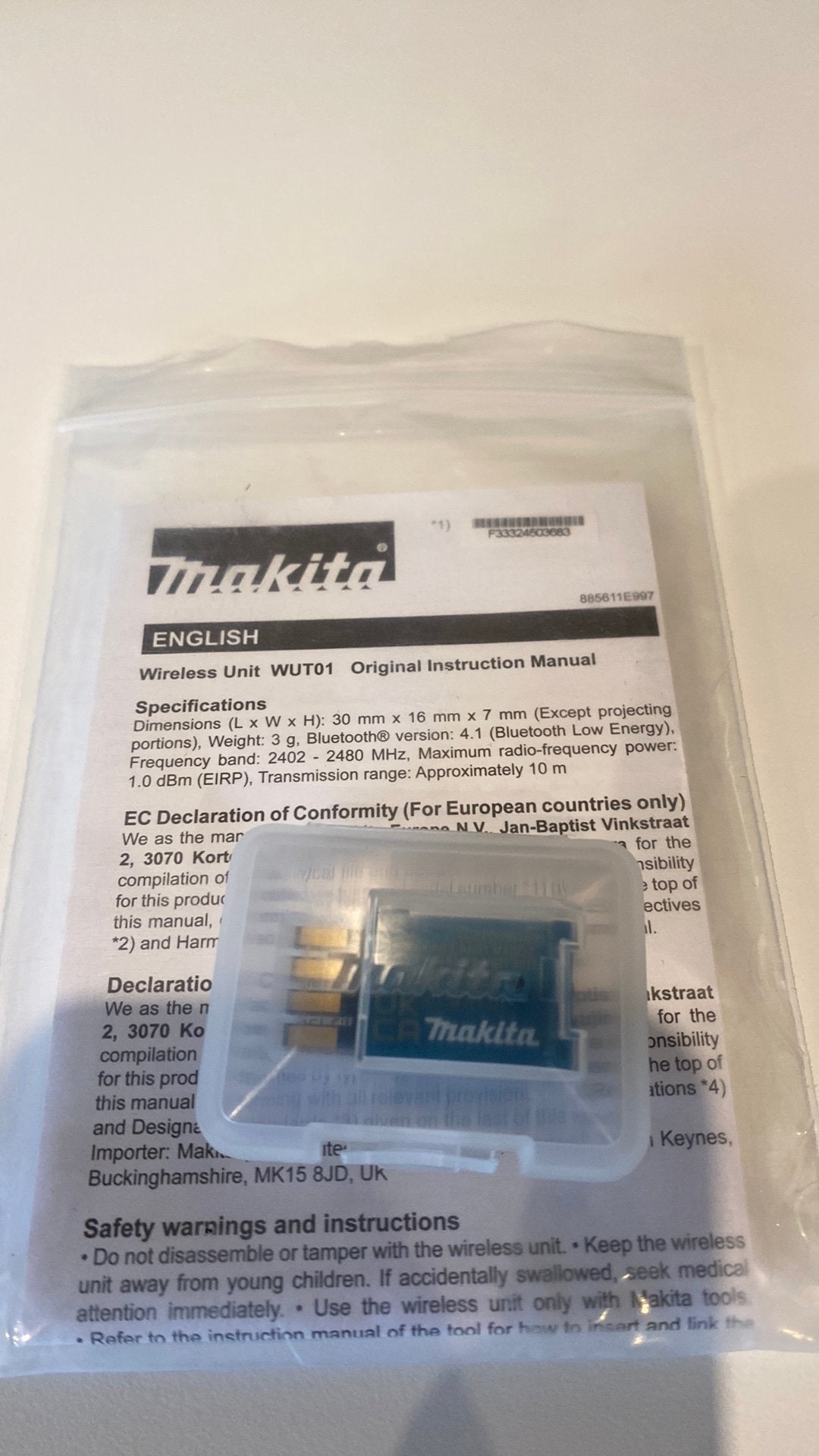 Makita WUT01, Bricolage & Construction, Outillage | Pièces de machine & Accessoires, Enlèvement, Neuf