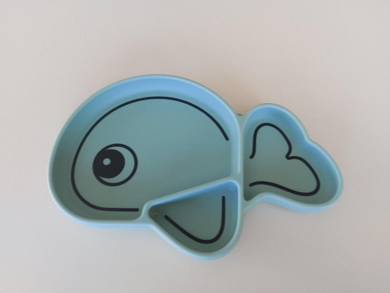 eetbord in silicone done by deer vis (blauw), Ophalen of Verzenden, Zo goed als nieuw