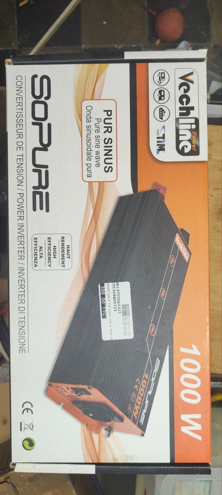 Convertisseur de tension 12v vers 220 camping car, Enlèvement, Neuf