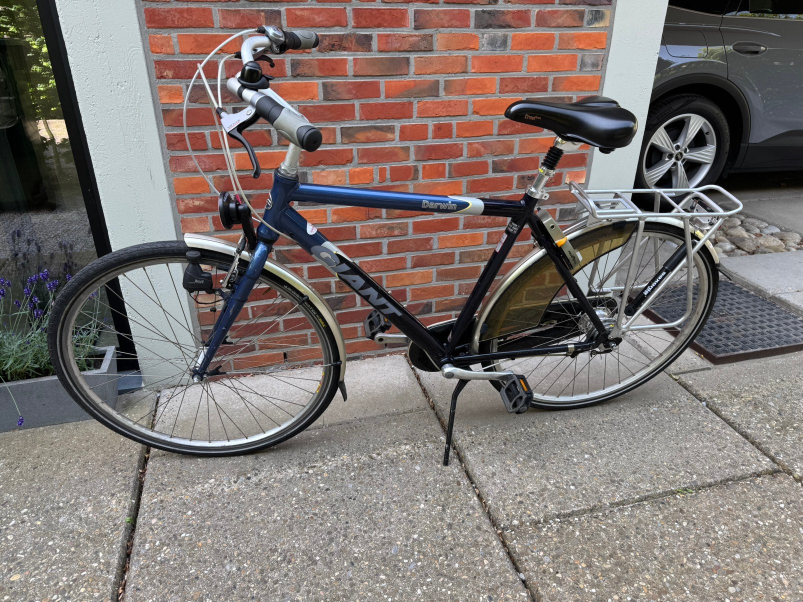 Giant Darwin herenfiets - maat L, Fietsen en Brommers, Ophalen, Gebruikt, Velgrem, Versnellingen