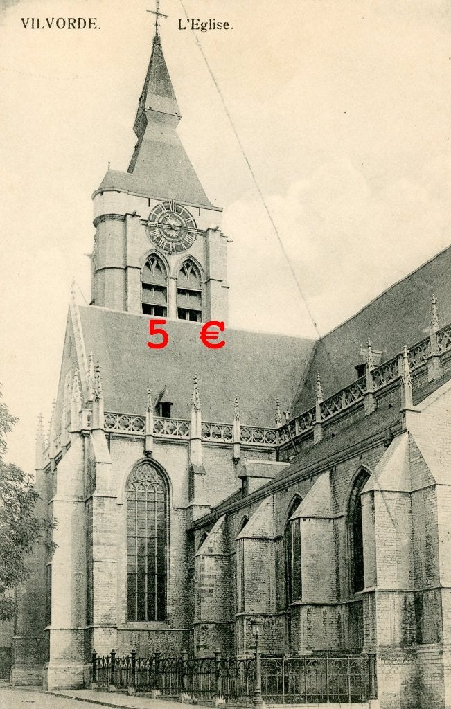 carte postale - Église - Vilvorde, Collections, Envoi
