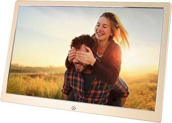 Cadre photo numérique doré de 12 pouces, Télécommande, Comme neuf, 1 à 2 GB, 12 pouces ou plus