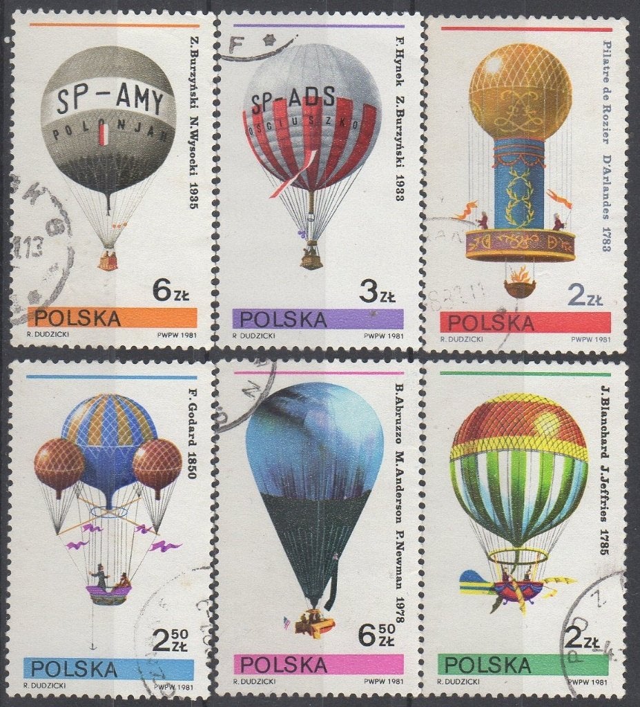 Polen - Luchtbalons, Postzegels en Munten, Postzegels | Europa | Overig, Ophalen of Verzenden, Polen, Gestempeld