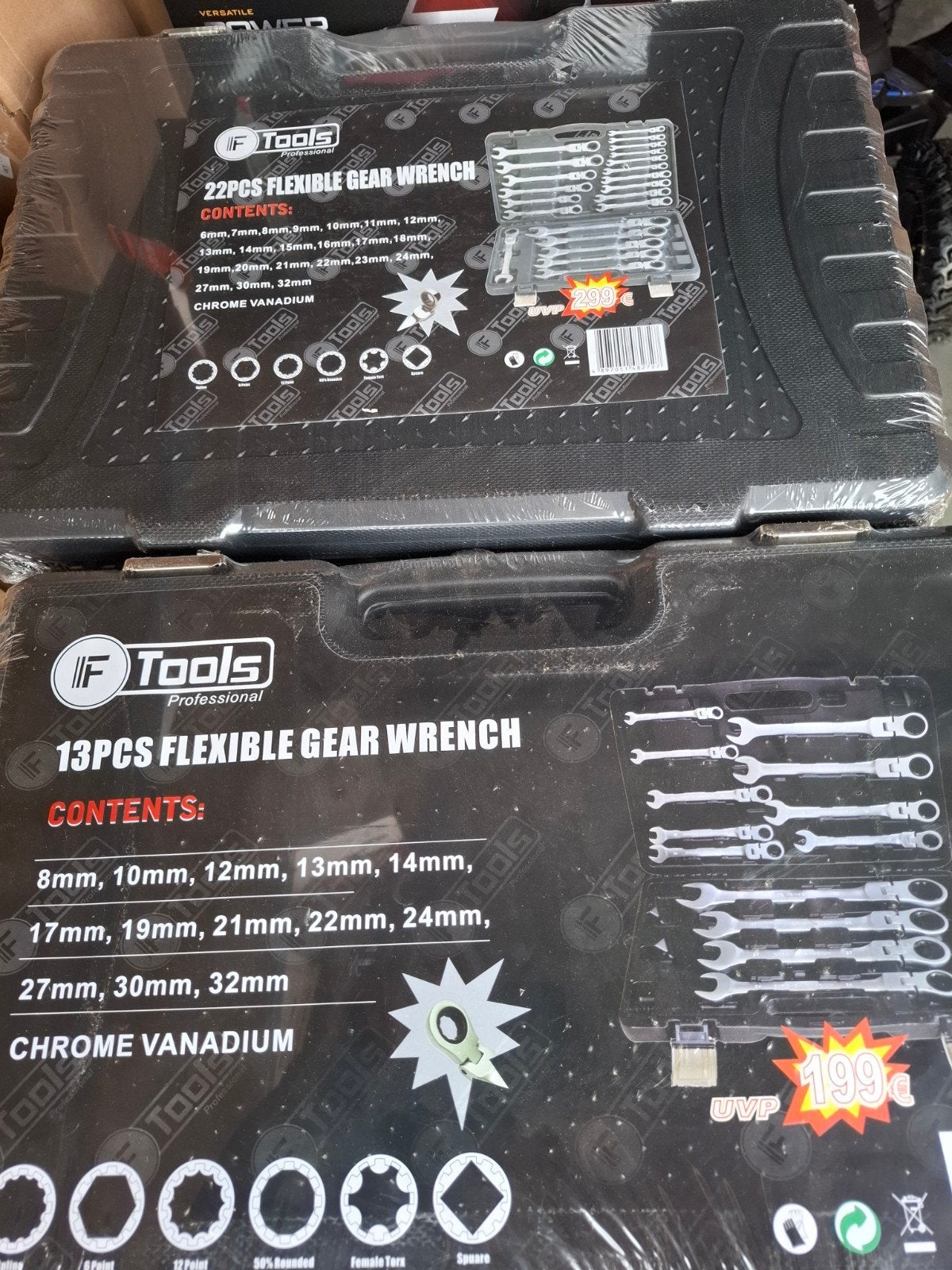 13 en 22 delig ring ratel sleutelset chroom-vanadiumstaal!!
