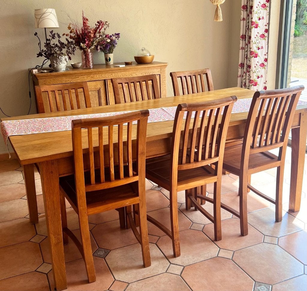 7 Chaises en teck massif – Très bon état – 30 € pièce, Autres couleurs, Enlèvement, Bois, Cinq, Six Chaises ou plus