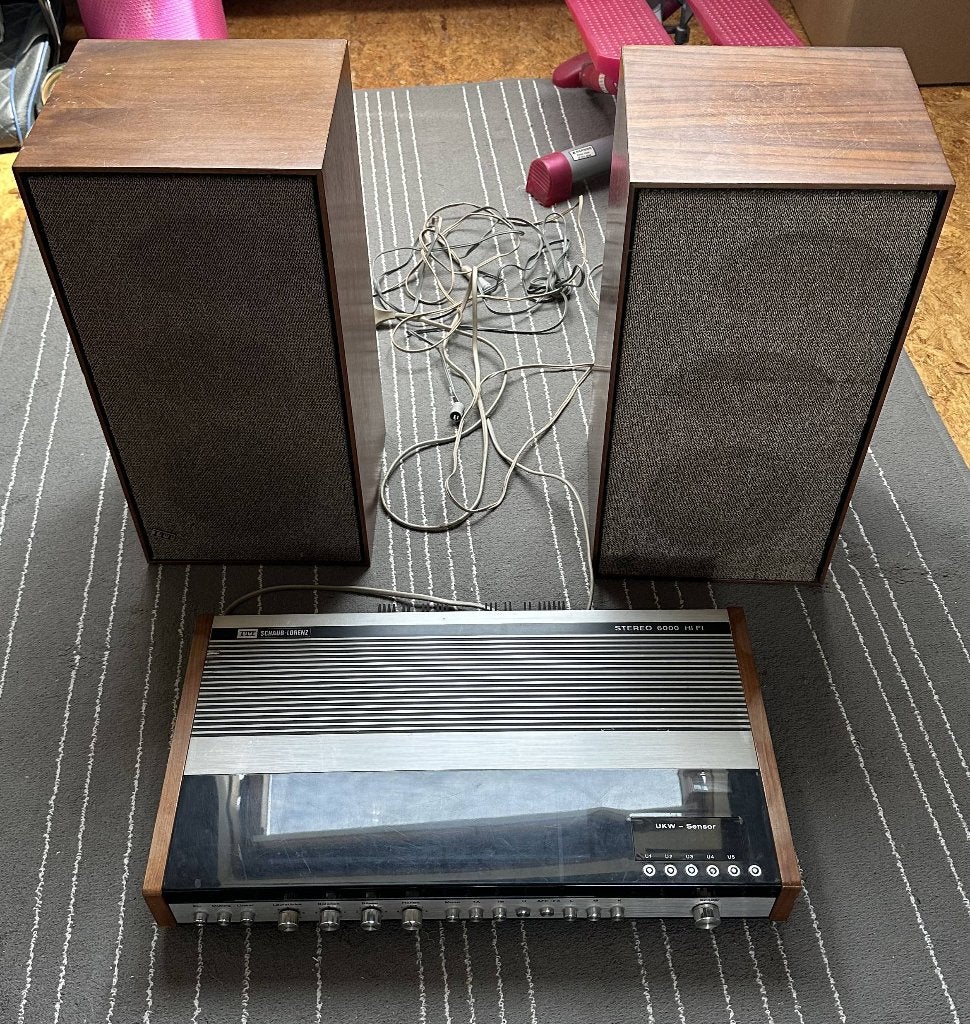 ITT 6000 HI FI stereoradio en vintage ITT B630 kasten, Ophalen, Gebruikt, Tuner of Radio, Overige merken