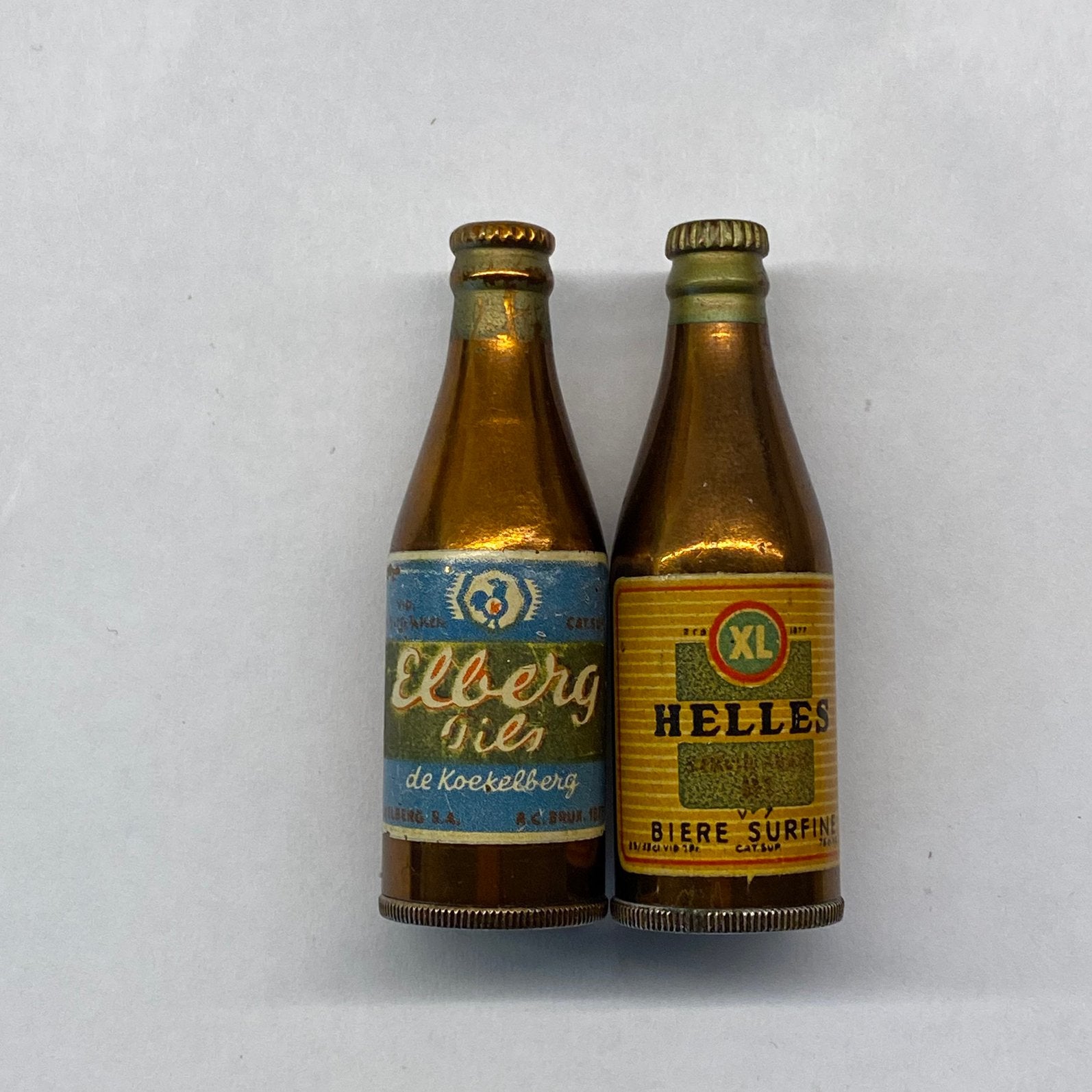 Vintage reclame-aansteker, XL Helles bier, Elberg Pils, Verzamelen, Ophalen of Verzenden