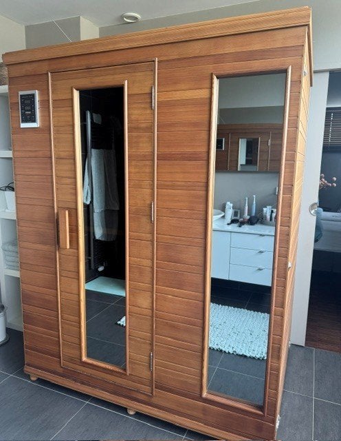 Infrarood sauna 3 personen [Healthmate], Sport en Fitness, Sauna, Zo goed als nieuw, Complete sauna, Infrarood, Ophalen