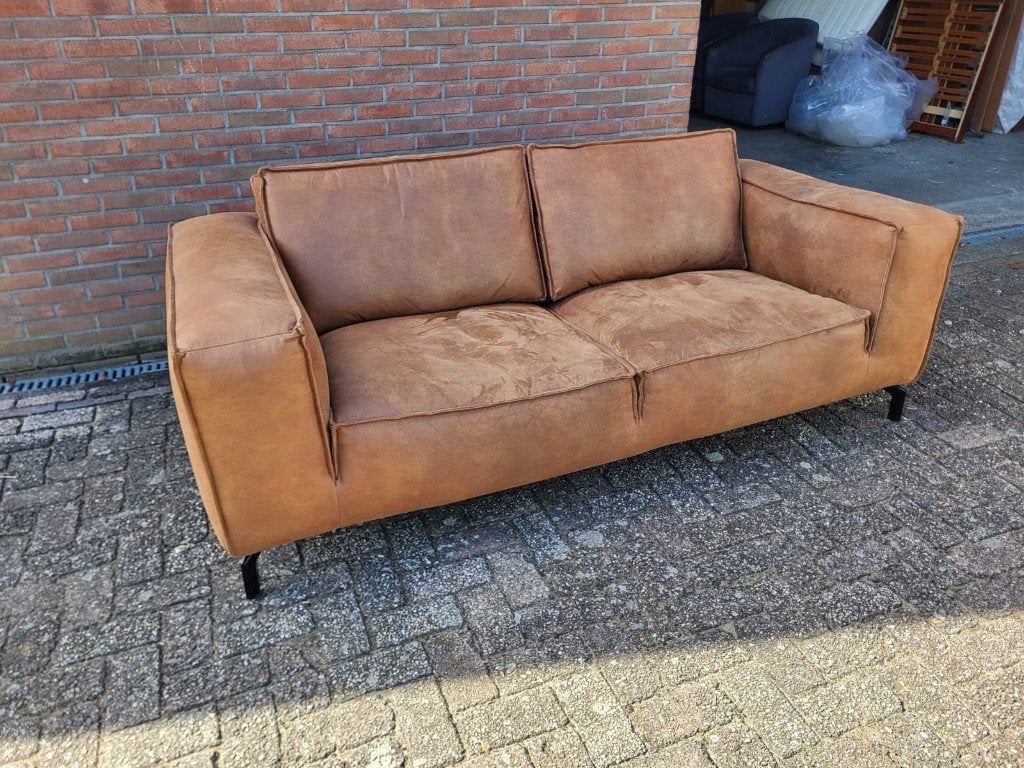 Bel ensemble canapé/canapé en micro cuir en bon état, Enlèvement ou Envoi, 50 à 75 cm, Utilisé, 125 cm ou plus