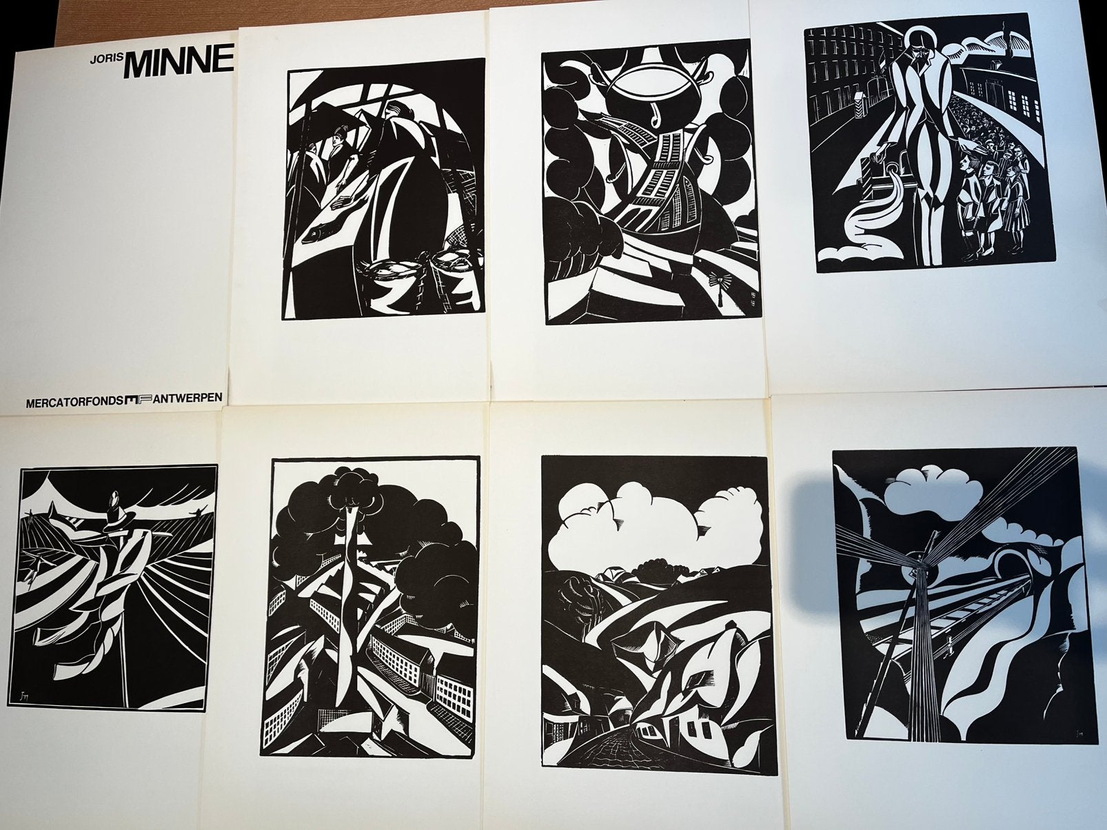 1973 Joris MINNE 10 houtsnedes en 4 burijnen Mercatorfonds, Enlèvement ou Envoi