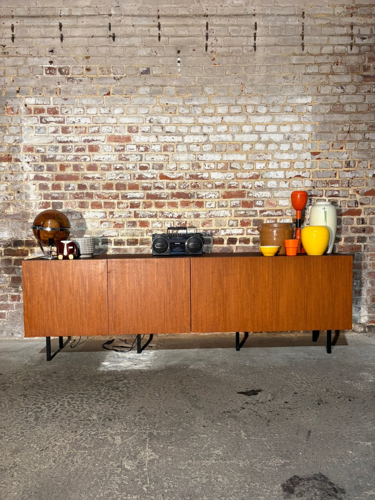 Enfilade / buffet vintage scandinave teck 2m40, Maison & Meubles, Enlèvement, Teck