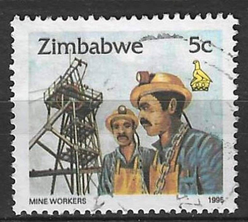Zimbabwe 1995 - Yvert 316 - Mineur (ST), Timbres & Monnaies, Envoi, Zimbabwe, Affranchi