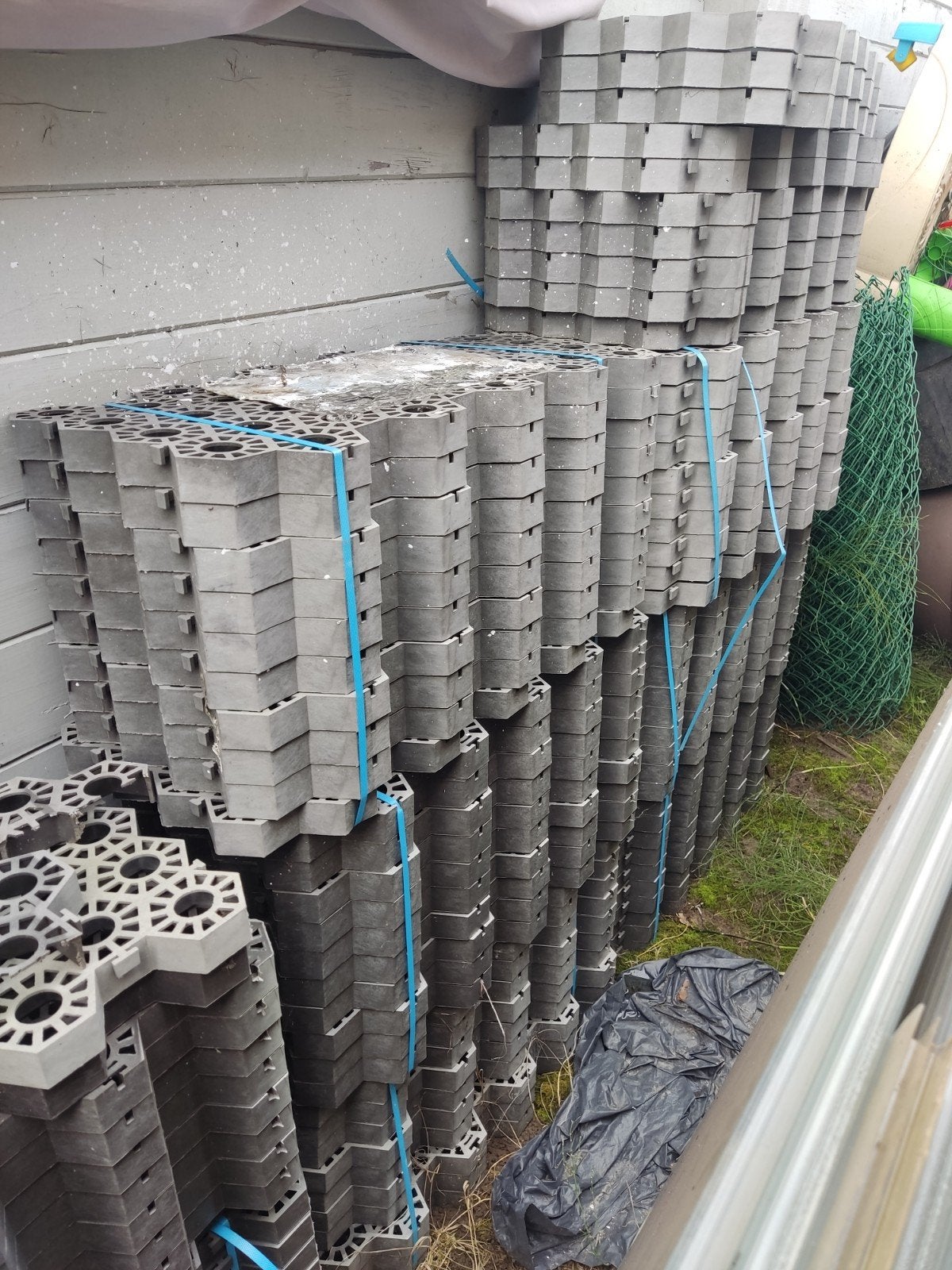 Grindtegels stabilisatietegels grindrooster grastegel +-17m², Ophalen, Nieuw