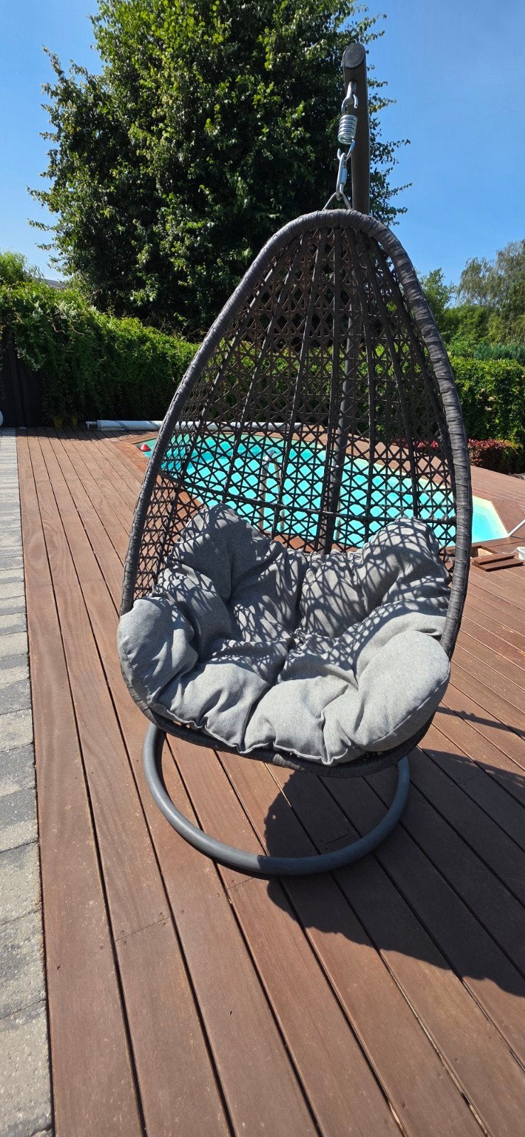 Siège suspendu style demi œuf rotin, Tuin en Terras, Tuinstoelen, Kunststof, Ophalen