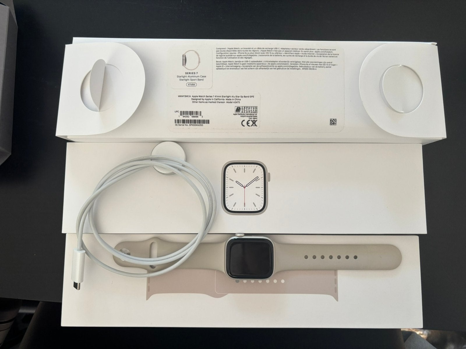 Apple watch series 7 GPS starlight, Handtassen en Accessoires, Ophalen of Verzenden, GPS, Zo goed als nieuw