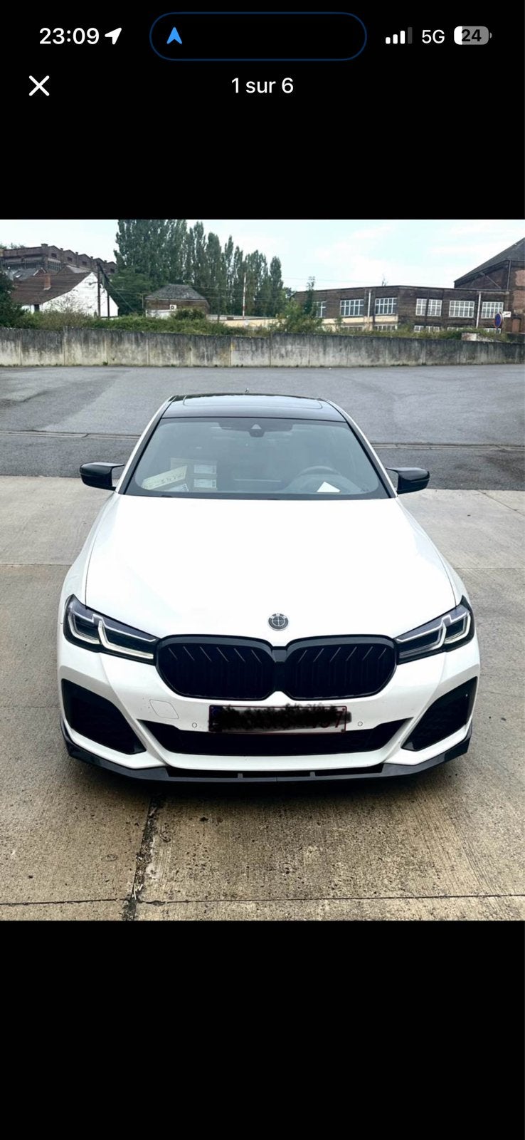 BMW SERIE 5 (520I model facelift )  G30, Autos, Euro 6, Noir, 5 portes, Berline