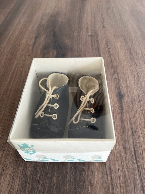Vintage babyschoentjes maat 19, Ophalen of Verzenden, Gebruikt, Schoentjes, MARKA
