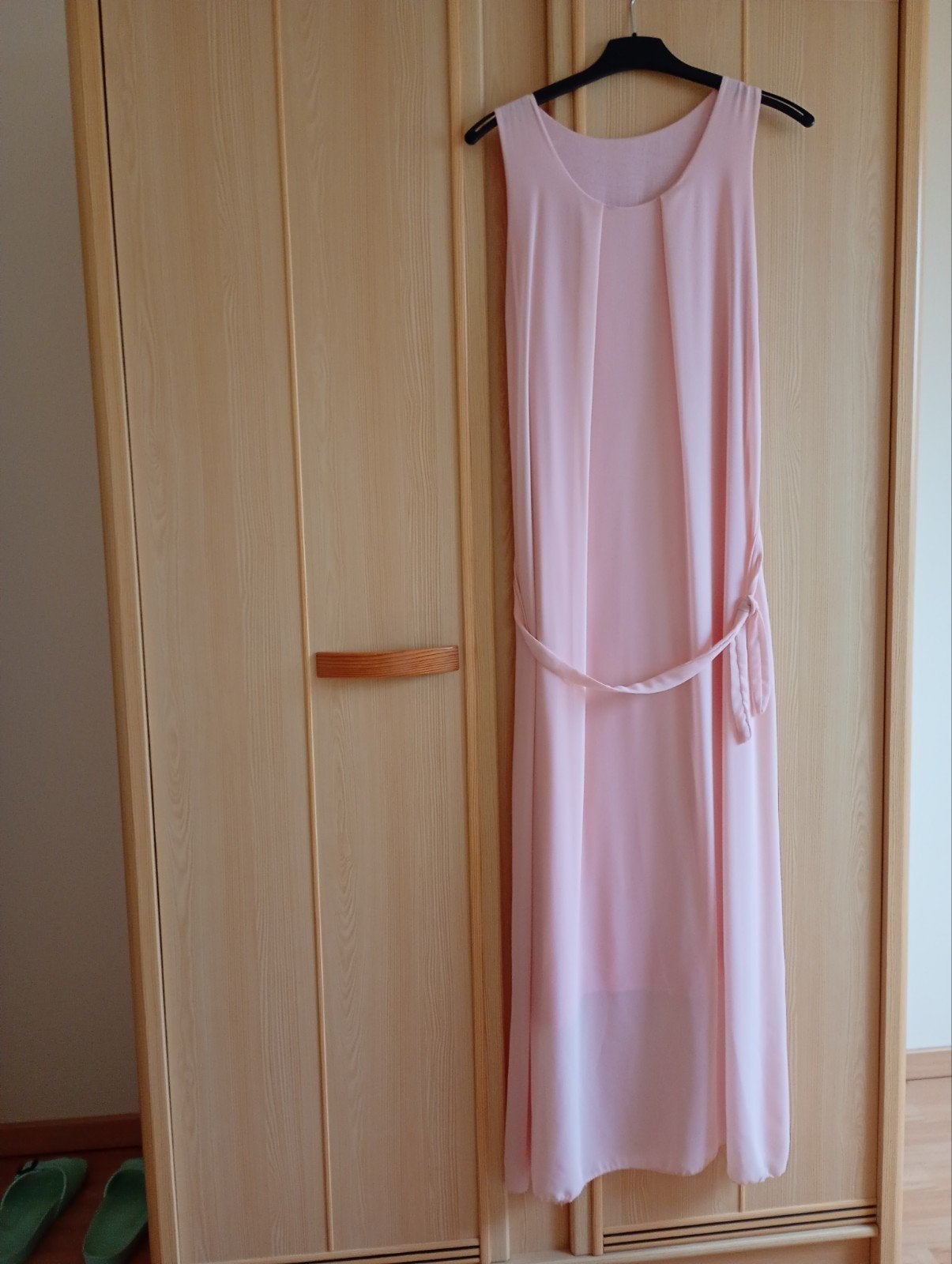 kleding dames. roze kleed in voile, Galajurk, Zo goed als nieuw, Roze, French paris