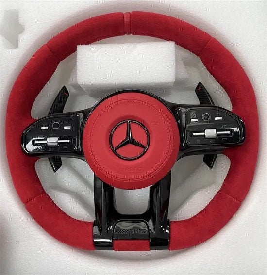 Le volant en alcantara rouge Mercedes complète  sportive AMG, Enlèvement ou Envoi, Neuf, Mercedes-Benz