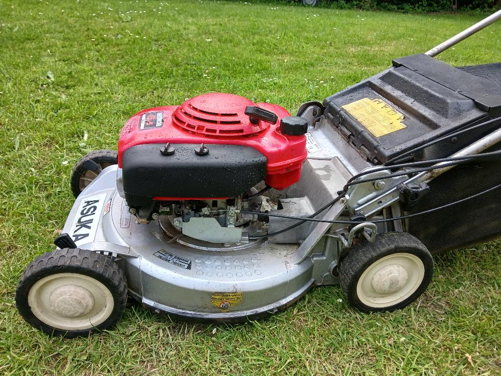 Grasmaaier KAAZ ASUKA 53 cm HONDA 5.5CV zelf. rotostop, Ophalen, Cirkelmaaier, Gebruikt, Versnellingen