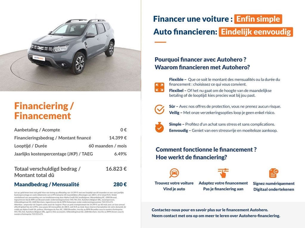 Dacia Duster 1.3 TCe Journey (bj 2023), Auto's, Dacia, Voorwielaandrijving, Stof, Euro 6, Duster