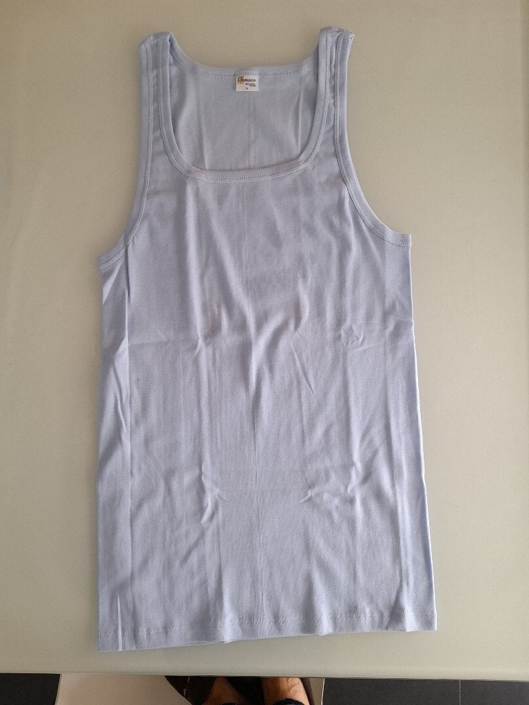 Onderhemd (singlet) blauw nieuw Maat 51 en 54 (maat L), Kleding | Heren, Ondergoed, Ophalen of Verzenden, Blauw, Hemd