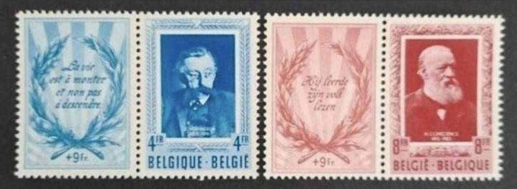 Belgique : COB 898/99 ** Les littérateurs en diptyque 195, Sans timbre, Neuf, Enlèvement ou Envoi, Non oblitéré