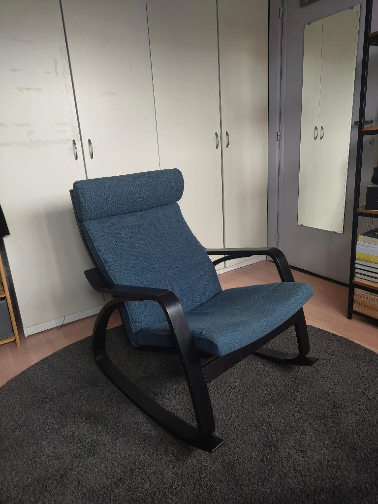 Ikea schommelstoel, Huis en Inrichting, Ophalen, Blauw, Zo goed als nieuw, Eén