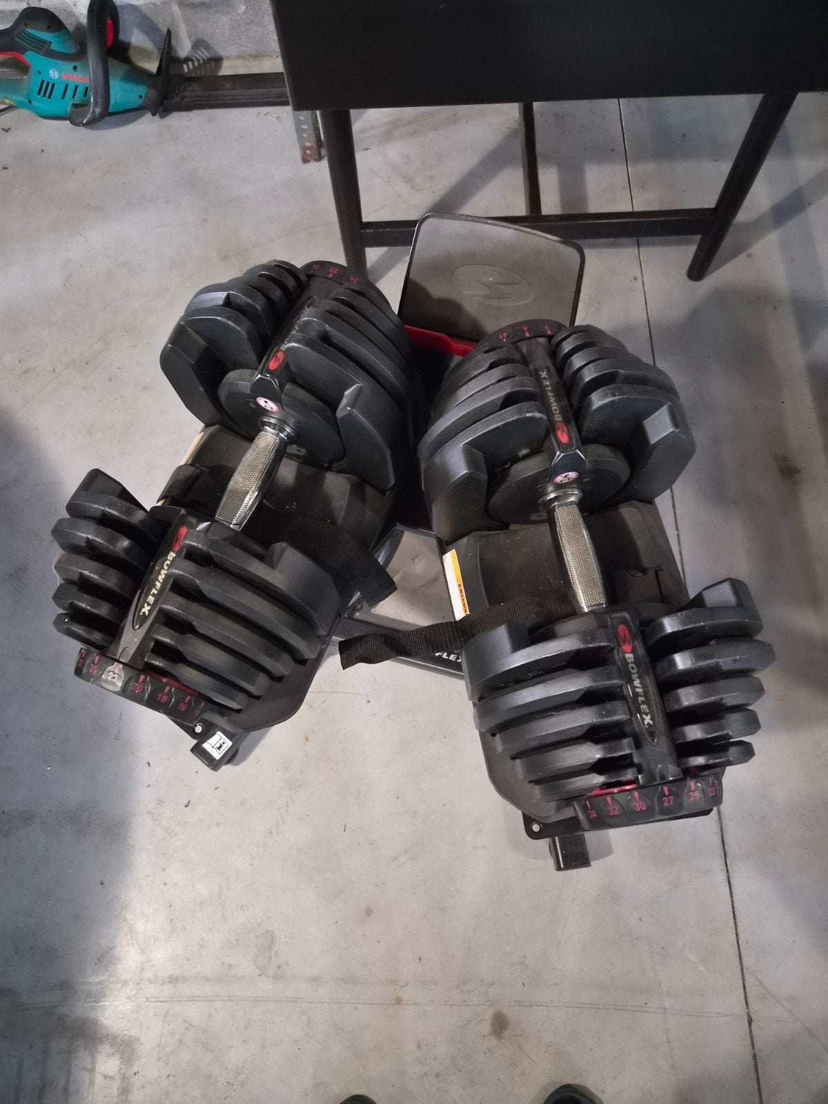 Bowflex halters tot 41 kilo, Sport en Fitness, Fitnessmaterialen, Ophalen, Gebruikt, Dumbbell