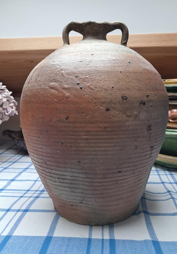 Kruik in aardewerk,bruin , 32 cm hoog, Enlèvement