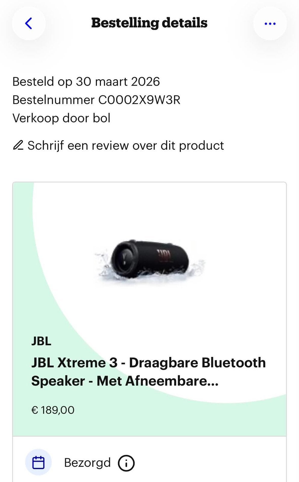 Jbl box, Ophalen, JBL