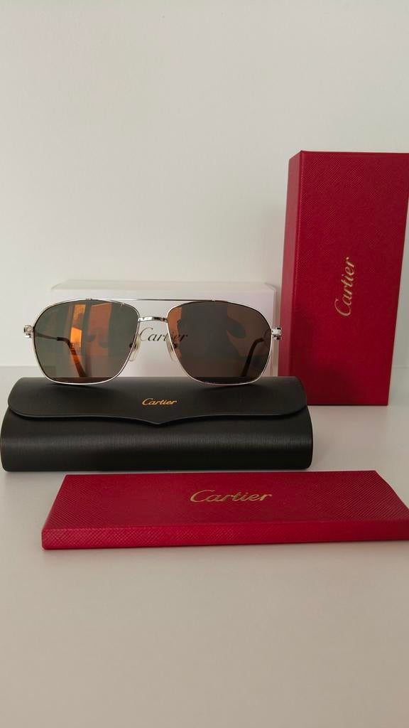 Cartier zonnebril, Handtassen en Accessoires, Zonnebrillen en Brillen | Heren, Ophalen, Wit, Zonnebril