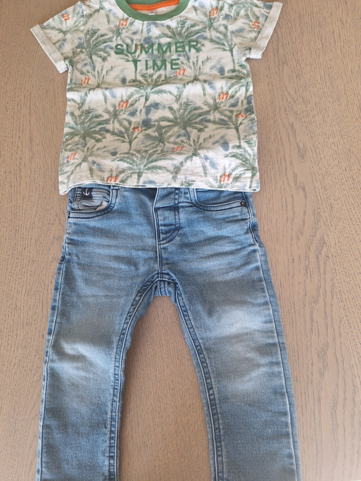 Jongens jeans broek maat 86 en T-shirt maat 86, Ophalen, Broek